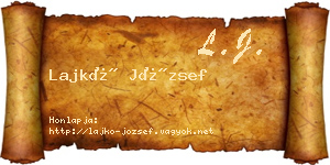 Lajkó József névjegykártya